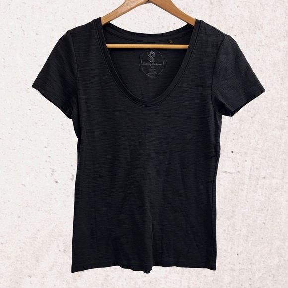 Tommy Bahama Black Fitted Short Sleeve T-Shirt - Picture 1 of 3